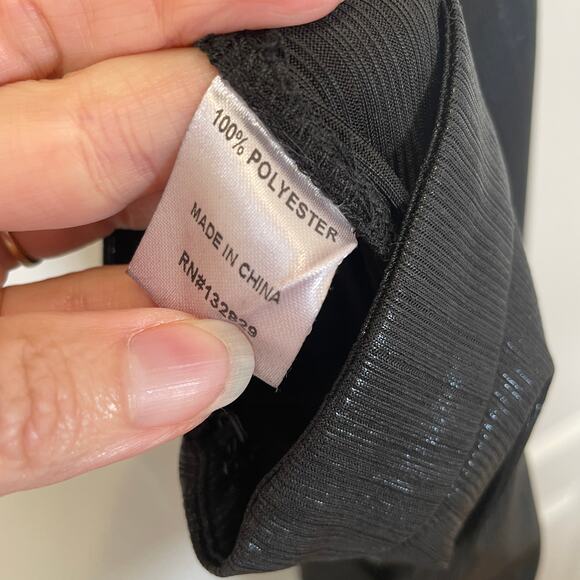 Superdown Revolve Cutout Maxi Dress Shimmer Black Gown Formal Halter High Slit S - Picture 6 of 8